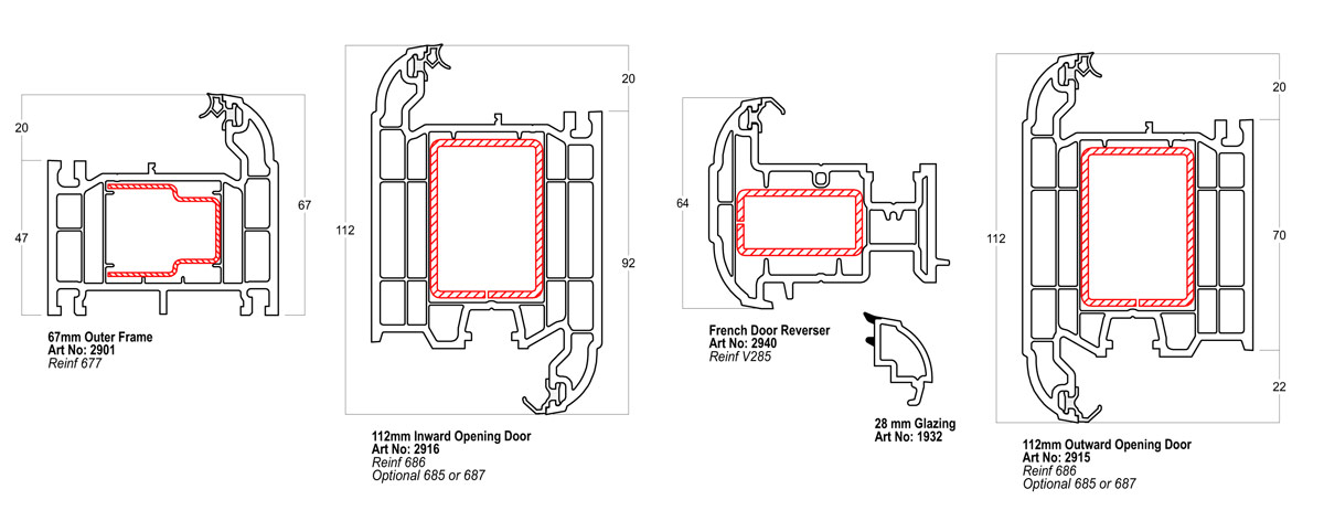 french door profile